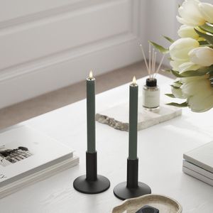 Deluxe Homeart - Led Kaars Salie Groene2,2 x 24cm (2 stuks)
