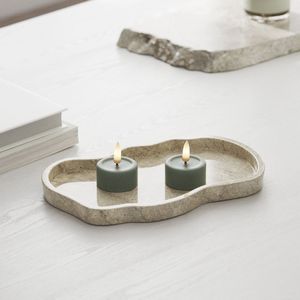 Deluxe Homeart - LED Theelichtjes Salie Groen 4.1x4,5cm (2 stuks)