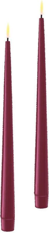 Deluxe Homeart - LED dinerkaars 2.2 x 28cm - 2 stuks - paars paars