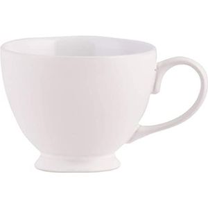 Set of 6 Stoneware Tea Mugs, White Coffee Cups, Stoneware Coffee Mugs, Tea Mugs, Porcelain Coffee Mug, Cappuccino Cups 350 ml