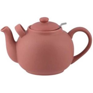 Plint A/S vintage stijl theepot XL 2,5 LTR gemaakt van steen - Terracotta kleur - vaatwas veilig