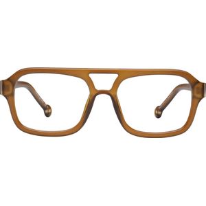 ™Monkeyglasses Alsace 07 Matt brown - Blauw Licht Bril - Computerbril - 100% Upcycled met Blue Light Glasses - Bescherming ook voor smartphone & gamen - Danish Design & Duurzaam