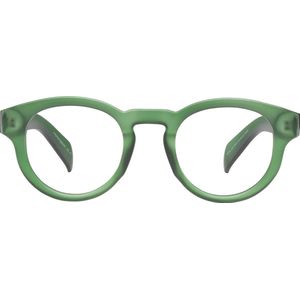 ™Monkeyglasses Aarhus 024 Matt green BLC + 0,5 - Leesbril - Blauw Licht Bril - 100% Upcycled - Danish Design