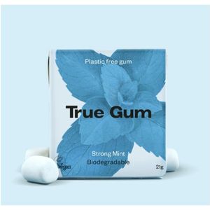 True Gum - Strong Mint - Kauwgom - Veganistisch - Biologisch Afbreekbaar