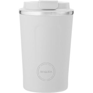 AYA&IDA - CUP2GO - thermosbeker - koffiebeker - coffee to go - reisbeker - meenemen - 380ml - WINTER WHITE