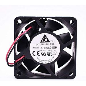 Delta AFB0624SH DC24V 0.21A 60x60x25mm 2-wire Server Cooling Fan