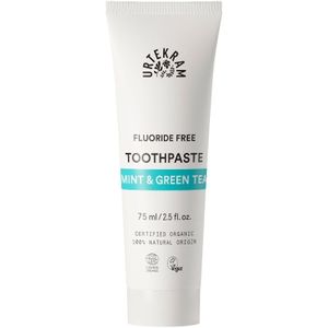 Urtekram No Fluoride Tandpasta - munt/groene thee - 75ml