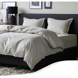 Home by TEMPUR® Topper Hoeslaken - Nature – 90 x 200 x 9 cm – Egyptisch katoen – Strijkvrij Hoeslaken – Geschikt voor Droger