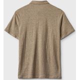 Gabba - Linnen Polo Coriander - Bruin - Casual Kleding
