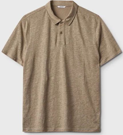 Gabba - Linnen Polo Coriander - Bruin - Casual Kleding
