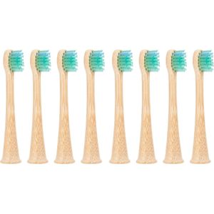 Sonicare Bamboe Opzetborstels voor Kinderen | 8 Stuks | Groen | Gepatenteerde Bio-based binnenkant, Bamboe buitenkant