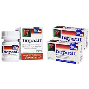 HEPATIL - 80 capsules helpt de juiste werking van de lever - Lever Detox Cleanse Regeneration Health Support