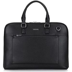 WITTCHEN Uniseks elegante zakelijke laptoptas van kunstleer 13"", zwart, Medium