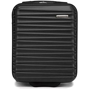 WITTCHEN Kleine koffer Reiskoffer Handbagage Cabinekoffer Harde schaal van ABS Cijferslot GROOVE Line Zwart
