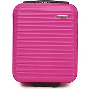 WITTCHEN GROOVE Line lijn | Cabinekoffer, universele koffer | Handbagage, kleine koffer | Harde koffers met ABS-behuizing | Telescopische handgreep, 2 wielen | 40 x 30 x 20 cm | Roze