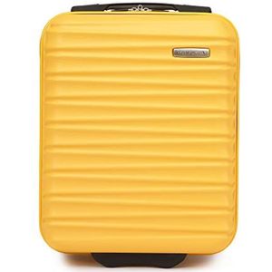 WITTCHEN Kleine koffer Reiskoffer Handbagage Cabinekoffer Harde schaal van ABS Cijferslot GROOVE Line Geel