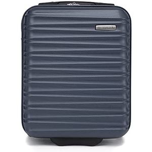 WITTCHEN Kleine koffer Reiskoffer Handbagage Cabinekoffer Harde schaal van ABS Cijferslot GROOVE Line Donkerblauw