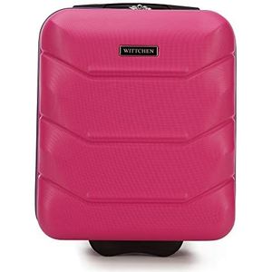 WITTCHEN Reiskoffer handbagage, cabinekoffer, harde ABS-koffer met 4 wielen, cijferslot, telescopische handgreep, reislijn, maat S, roze, Roze, Handbagage