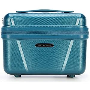 WITTCHEN Handbagagekoffer van hard polycarbonaat, koffer met rand, zeer sterke kunststof, honingraatstructuur, premium kwaliteit, stabiel, Blauw, Toilettas