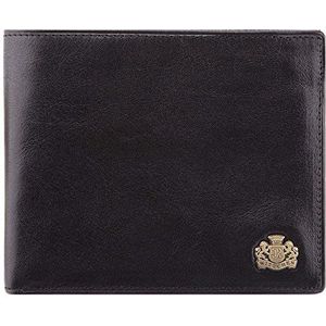 WITTCHEN portemonnee van rundleer | Collectie: Arizona | gemaakt van hoogwaardige materialen | elegant en klassiek | Zwart | 9,5x12 cm