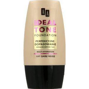 AA Make Up Ideal Tone foundation  inchPerfekcyjne Dopasowanie inch nr 107 donker Beige 30ml