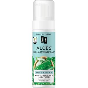 100% Aloë Vera Extract make-up remover en face wash hydraterend en verzachtend schuim 150ml
