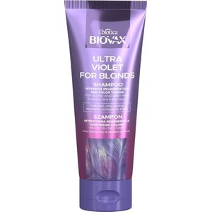 Biovax Ultra Violet Intensief regenererende toningshampoo voor blond en grijs haar 200 ml