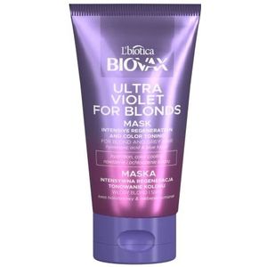 Biovax - Glamour Haarmasker - Blond en Grijs Haar - Violette Pigmenten - Hyaluronzuur