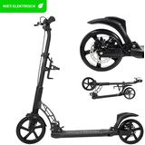 HyperMotion REGAMO Step Volwassen handrem en voetrem Opvouwbaar 100kg extra Grote Wielen zwart - Kickbike autoped bike stapfiets stepbike