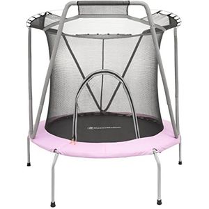 HyperMotion Kindertrampoline met Veiligheidsnet, Tuintrampoline 3-8 Jaar, Trampoline van Verzinkt staal voor Binnen en Buiten, Belastbaar tot 25 kg, Afmeting 137 cm