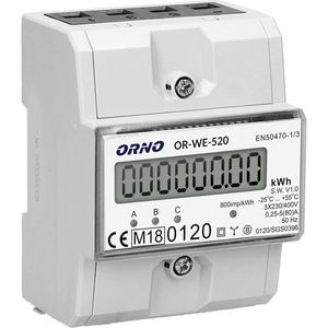 3 Fase kWh Meter - Digitale LCD scherm - MID Gecertificeerd
