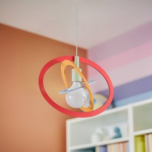 Alfa Kinderkamer-hanglamp Dezon, wit/blauw/oranje