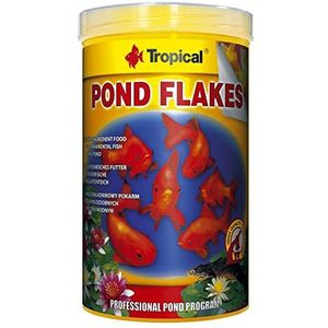 POND FLAKES 1000ml / 145g - zijn multi-ingrediënten vlokken voor het dagelijks voeren van jonge vissen van grote soorten siervissen voor in de vijver zoals goudvis, koi, goudwinde, gouden zeelt etc.