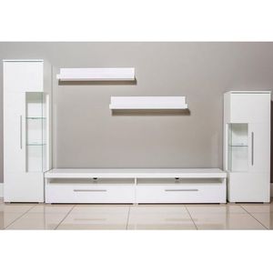 INOSIGN Wandmeubel India, breedte 290cm, moderne mediastelling zonder verlichting Aanbouwwand (set, 5-st, 2x vitrine, 1 TV-kast, 2x wandplank) veel opbergruimte (set, 5 stuks)