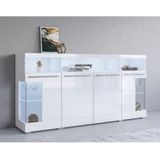 INOSIGN Sideboard "India,Breite 182cm, stilvolle Kommode mit Glastüren", Kombikommode viel Stauraum, Einlegeböden verstellbar,ohne Beleuchtung