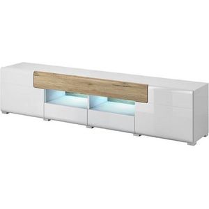 INOSIGN Lowboard "Toledo,Breite 209cm, trendige TV-Schrank mit dekorative Fräsungen", TV-Board ohne Beleuchtung, TV-Kommode mit viel Stauraum