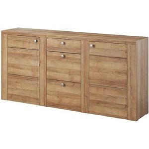Home affaire Sideboard »Larona, zeitlose Kommode mit 2 Türen, 3 Schubkästen, Türkommode,«, Höhe 84 cm, viel Stauraum, Anrichte mit dekorativer Rahmenoptik