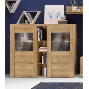 Dressoir - Rivièra-eikenkleur - 155 cm Breedte - 37 cm Diepte - 130 cm Hoogte