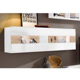 INOSIGN Hängevitrine »Toledo,Breite 131 cm trendige Glasvitrine mit dekorative MDF-Front«, Vitrine mit Glasfront, ohne Beleuchtung, viel Stauraum
