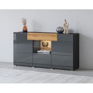 INOSIGN Sideboard »Toledo,Breite 159cm,moderne Anrichte mit dekorative Fräsungen,grifflos«, Kommode viel Stauraum, Einlegeböden verstellbar,ohne Beleuchtung