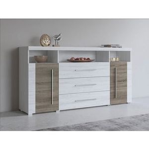 INOSIGN Sideboard »Roger,Breite 182cm, stilvolle Schrank, 2 Holztüren 3 Schubladen«, Kommode mit viel Stauraum, Einlegeböden verstellbar