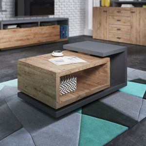 Akord-salontafel Alex-eiken Sonoma/zwart-92x53x45
