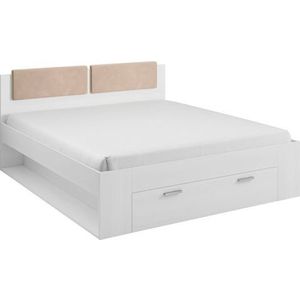 Houten Bed met Lade Genua - Wit