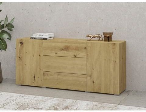 INOSIGN Sideboard »Ava, Breite 140 cm, hängend und stehend montierbar«, moderne grifflose Kommode, Schubladenschrank, 2Türen/3Schubkästen
