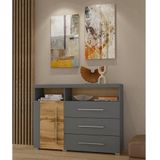 INOSIGN Sideboard "Roger,Breite 120cm, moderne Anrichte mit 3 Schubladen", Kommode mit viel Stauraum, Masse 120x92x38,5 (B/H/T)