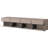 INOSIGN Lowboard »Cross, moderne grifflose TV-Kommode,4 Klappen/4 Schubkästen«, Breite 225 cm, TV-Schrank mit viel Stauraum, TV-Board