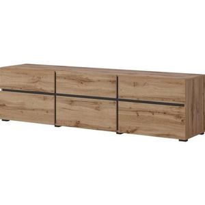 vidaXL Tv-meubel/monitorverhoger transparant 90x30x13 cm glas | Leen Bakker