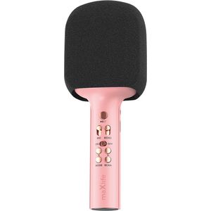 MaXlife - Karaoke Bluetooth Microfoon met Luidspreker - Roze - Draadloos