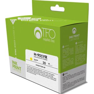 HP Inkt/Toner cartridge H-951YR - Vervangt CN048A - Geel - Geschikt voor HP OfficeJet Pro 251dw, HP OfficeJet Pro 276dw, HP OfficeJet Pro 8100, HP OfficeJet Pro 8100 e-Printer, HP OfficeJet Pro 8600 e-Printer, HP OfficeJet Pro 8600 Plus N911g