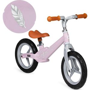 Momi Ulti Magnesium Loopfiets Balance Bike - Pink Feathers